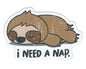 Large Flex Magnet - Sloth - I Need a Nap