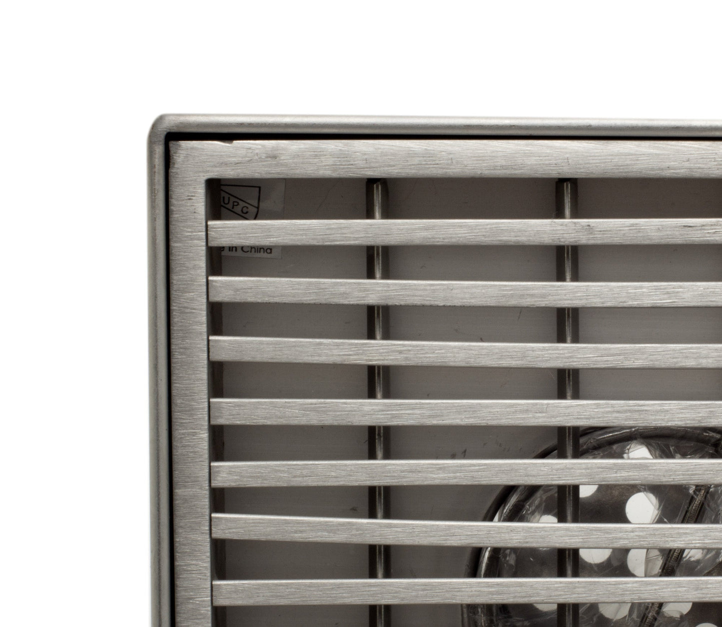 ALFI brand  ABSD55D 5" x 5" Square Stainless Steel Shower Drain with Groove Lines
