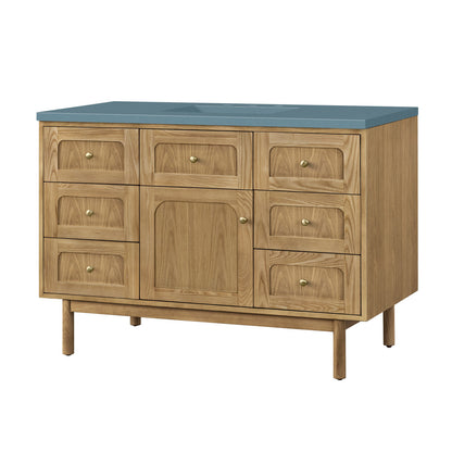 Laurent 48" Single Vanity Cabinet, Light Natural Oak