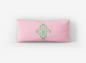 Solid Bamboo Monogram Lumbar Pillow Cover