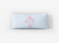 Solid Bamboo Monogram Lumbar Pillow Cover