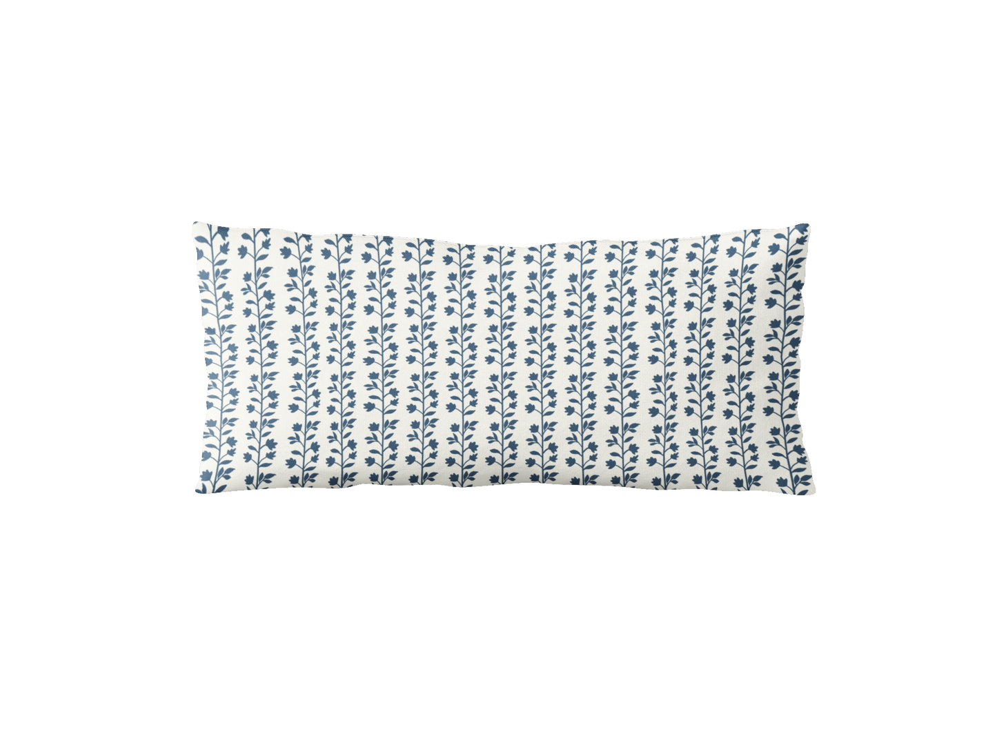 Petite Garden Lumbar Pillow, Navy Haven