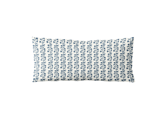Petite Garden Lumbar Pillow, Navy Haven