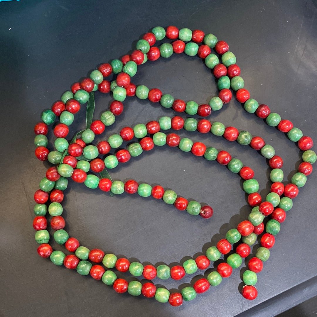 Red and Green Bead Garland