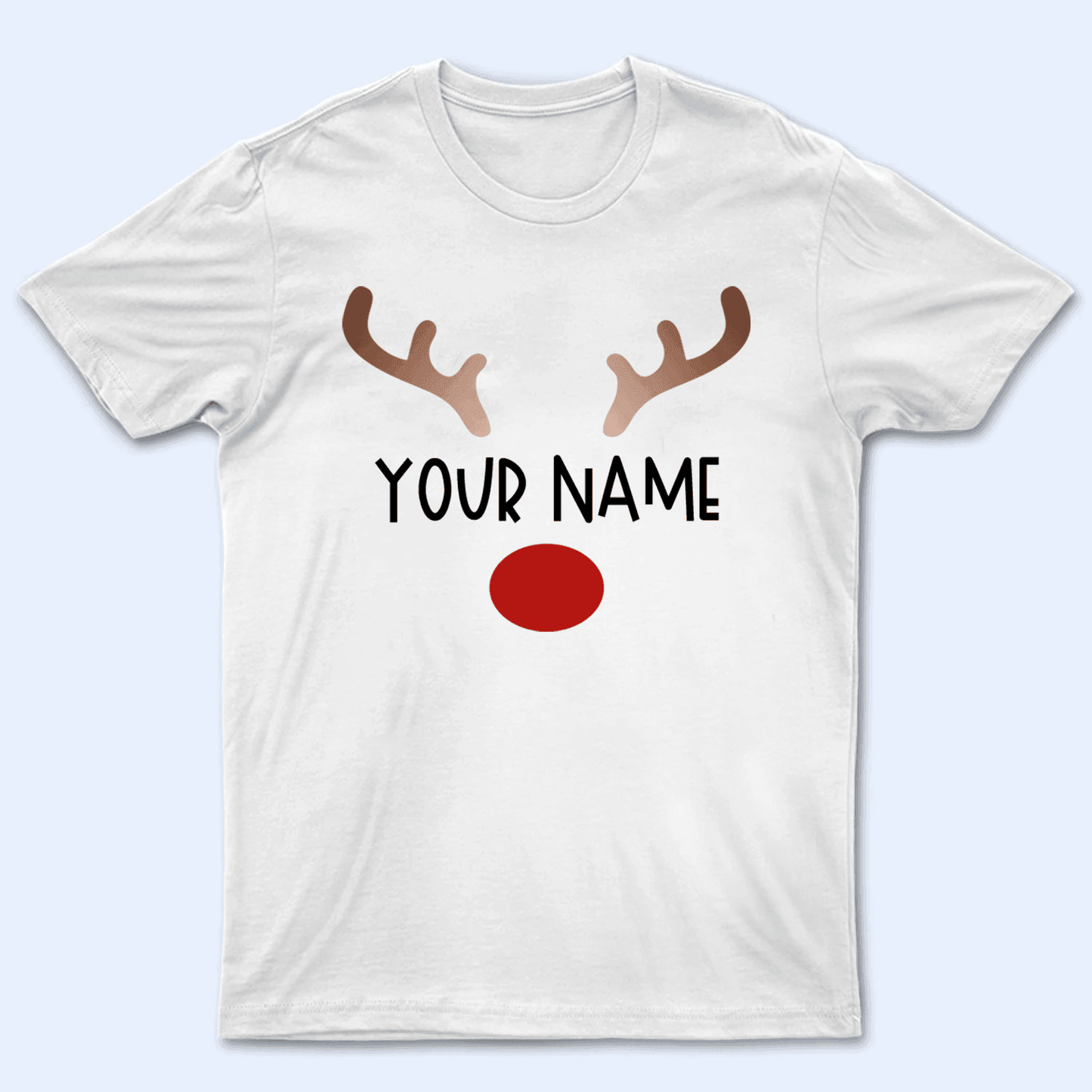 Red Nosed Reindeer - Personalized Custom T Shirt - Birthday, Loving, Funny Gift for Grandma/Nana/Mimi, Mom, Wife, Grandparent