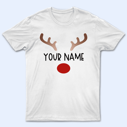 Red Nosed Reindeer - Personalized Custom T Shirt - Birthday, Loving, Funny Gift for Grandma/Nana/Mimi, Mom, Wife, Grandparent