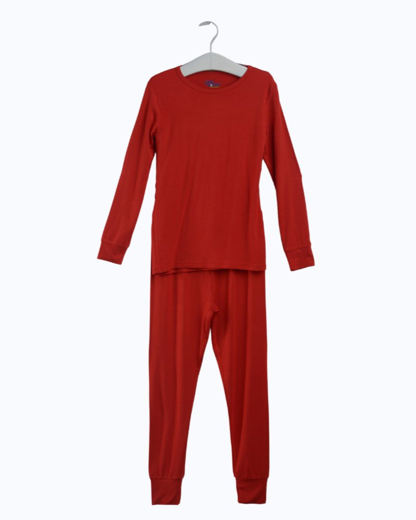 Red Bamboo Pajama Set