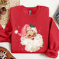 Retro Santa Sweatshirt, Vintage Classic Christmas, Pink Star