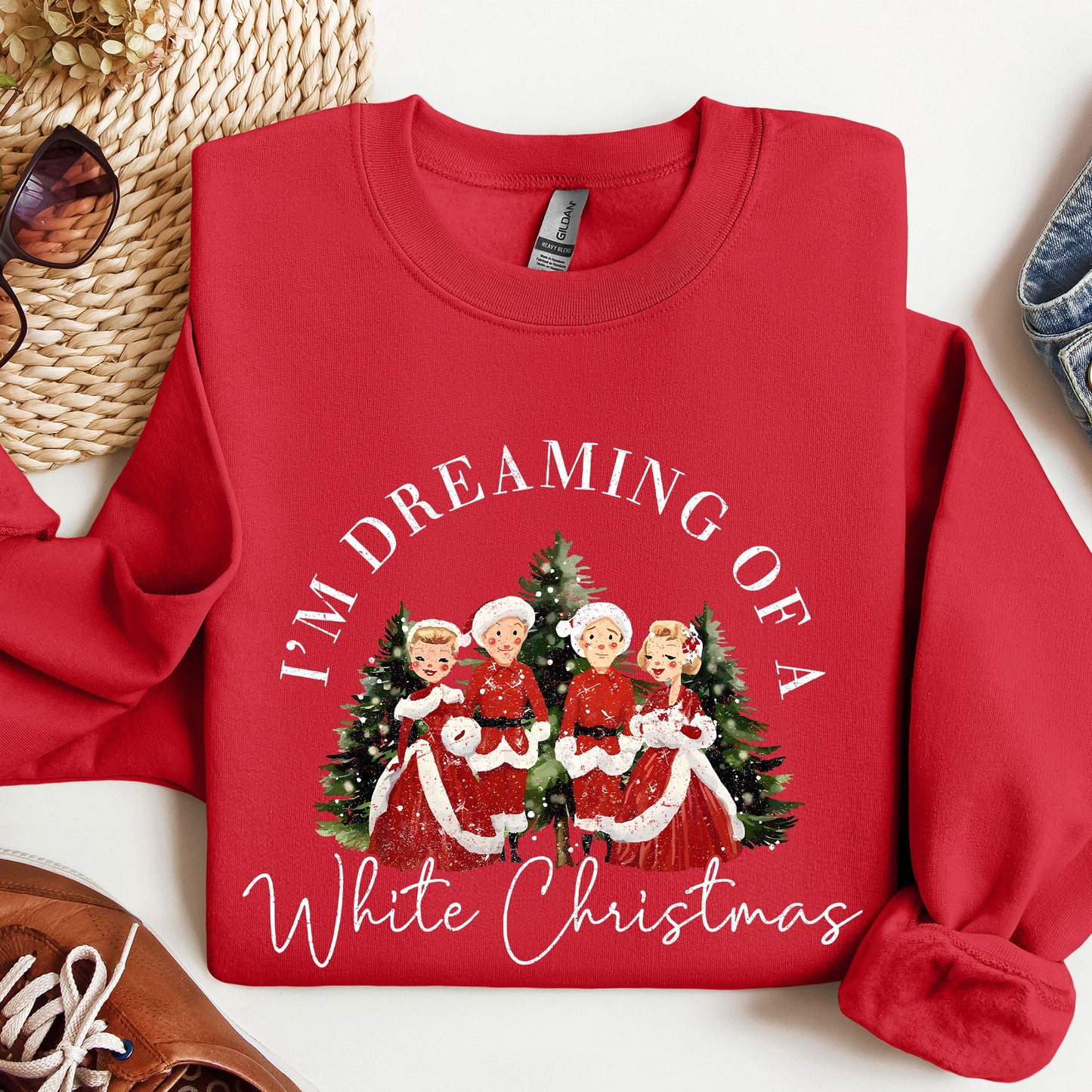 I'm Dreaming Of A White Christmas, Sweatshirt, Retro, Movie, Classic