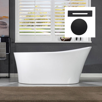 WOODBRIDGE 67" Acrylic Freestanding Bathtub Contemporary Soaking Tub