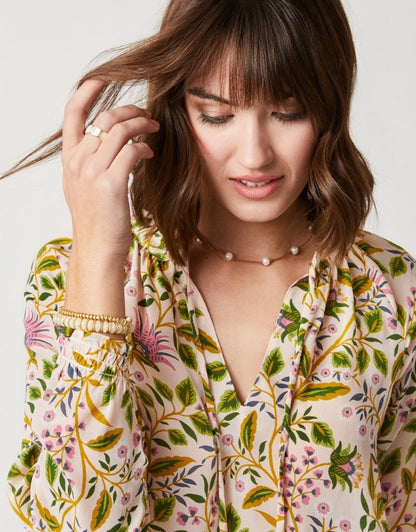 Reese Silk Blouse - Pepper Hall Thistle