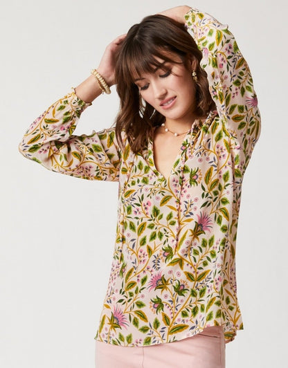 Reese Silk Blouse - Pepper Hall Thistle