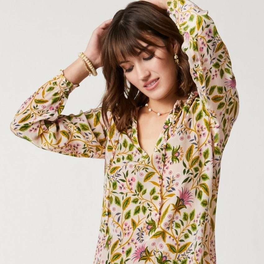 Reese Silk Blouse - Pepper Hall Thistle