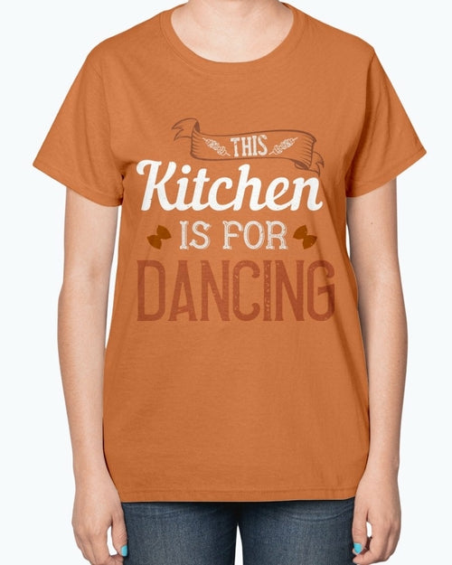 This kitchen is for dancing- Cooking-  Ladies T-Shirt