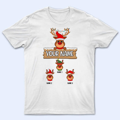 Reindeer Christmas Grandma  - Personalized Custom T Shirt - Birthday, Loving, Funny Gift for Grandma/Nana/Mimi, Mom, Wife, Grandparent