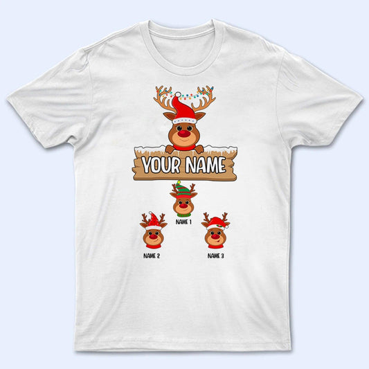 Reindeer Christmas Grandma  - Personalized Custom T Shirt - Birthday, Loving, Funny Gift for Grandma/Nana/Mimi, Mom, Wife, Grandparent