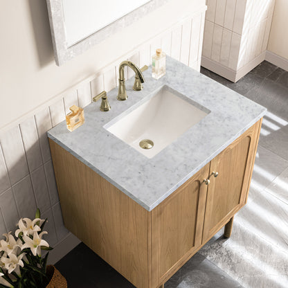 Laurent 30" Single Vanity Cabinet, Light Natural Oak