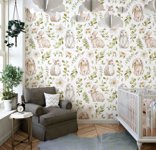 Happy Rabbits Wallpaper | Kitchen + Metal