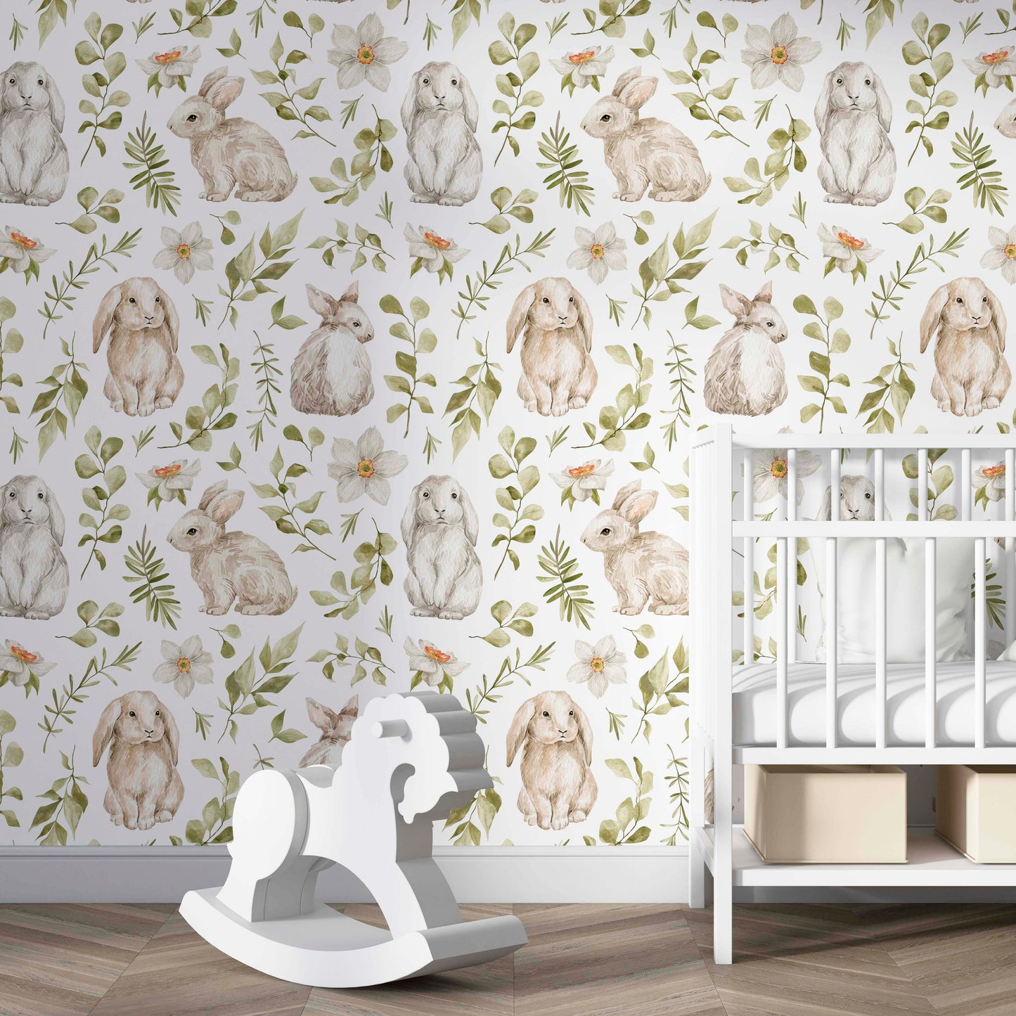Happy Rabbits Wallpaper | Kitchen + Metal