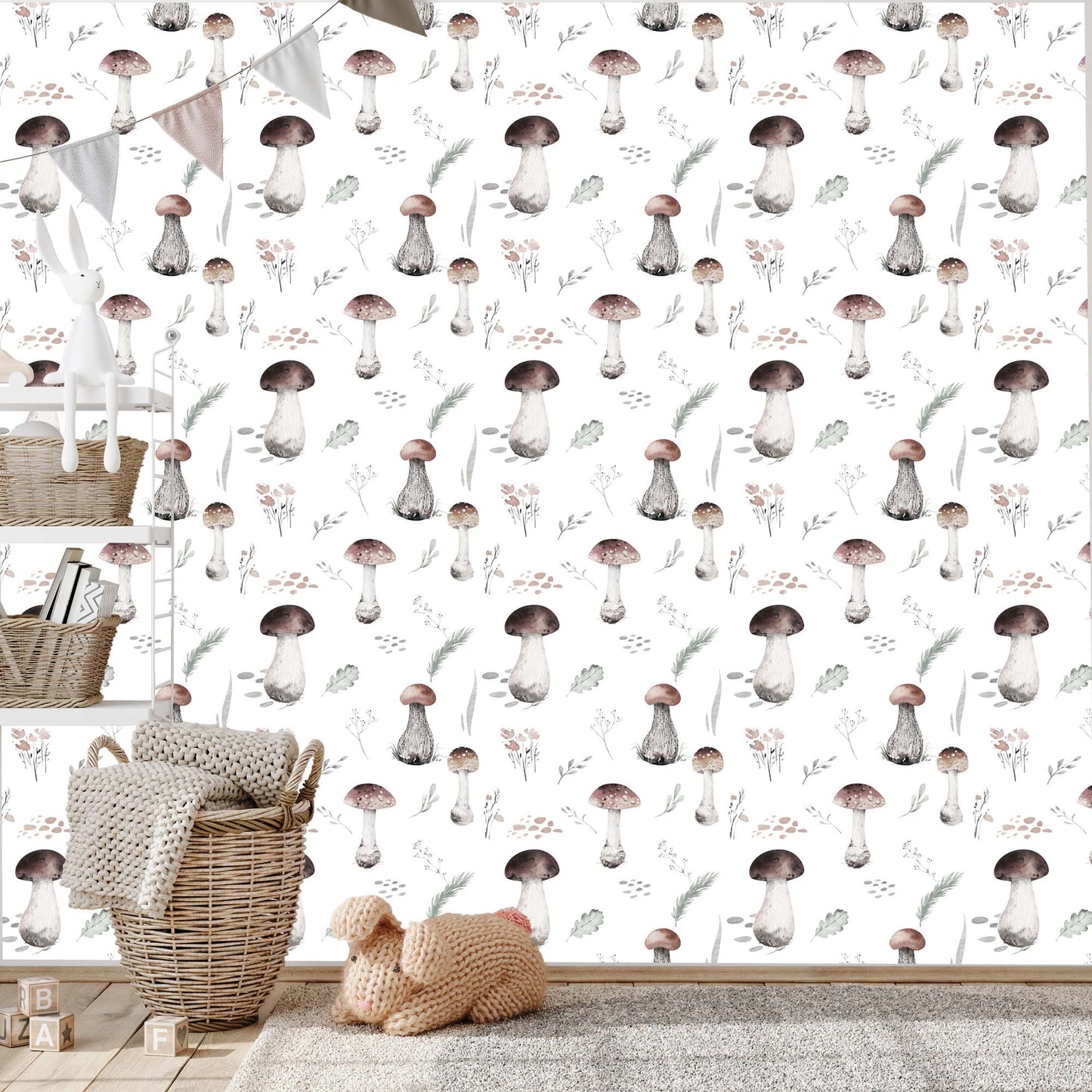 Garden mushroom wallpaper | Kitchen + Metal