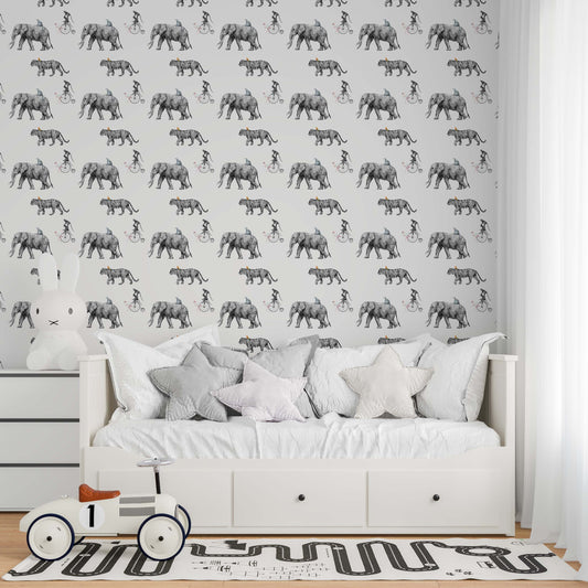 Tropical Animals Sketch Wallpaper | Kitchen + Metal