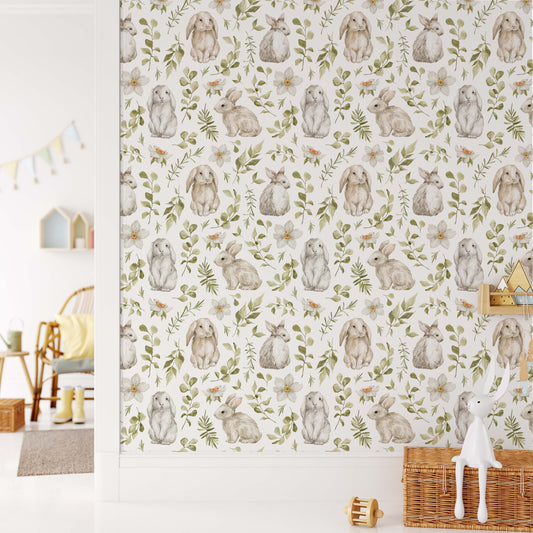 Happy Rabbits Wallpaper | Kitchen + Metal