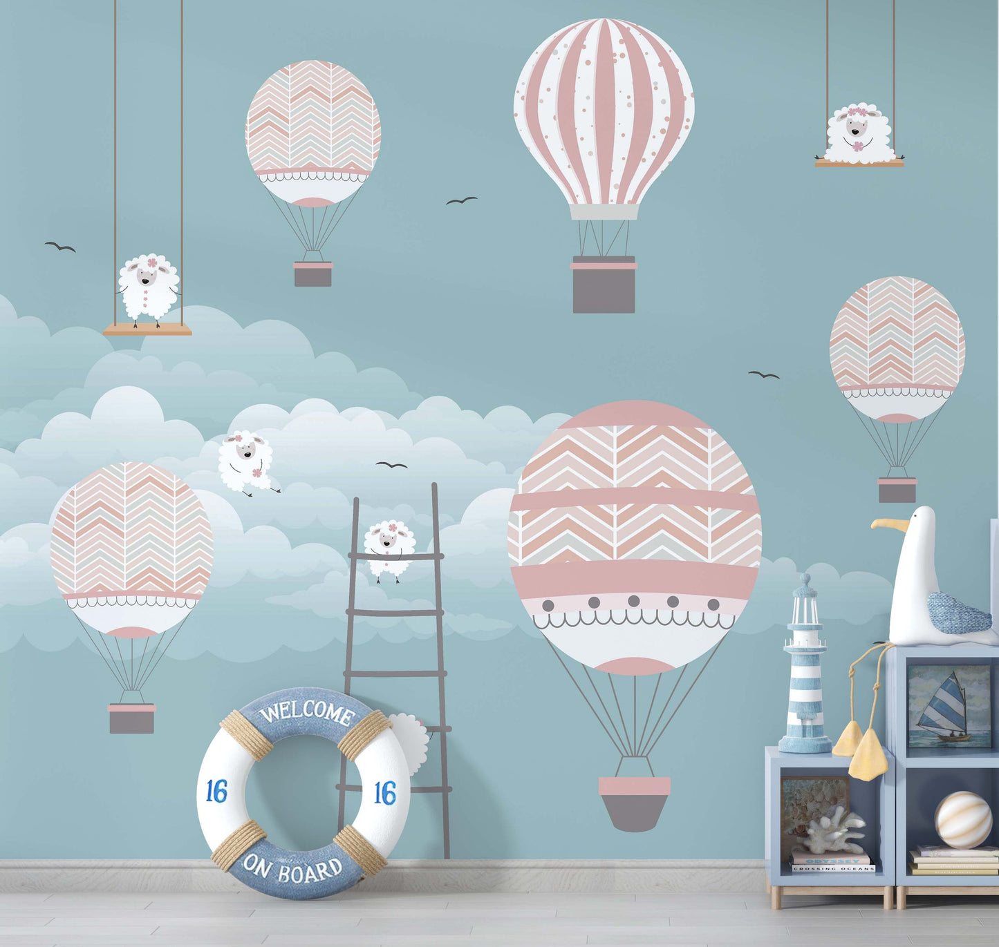 Hot Air Balloons and Sheep | Whimsical | Kitchen + Metal