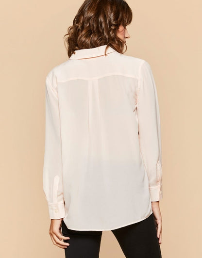 Renee Silk Blouse - Pearl Pink