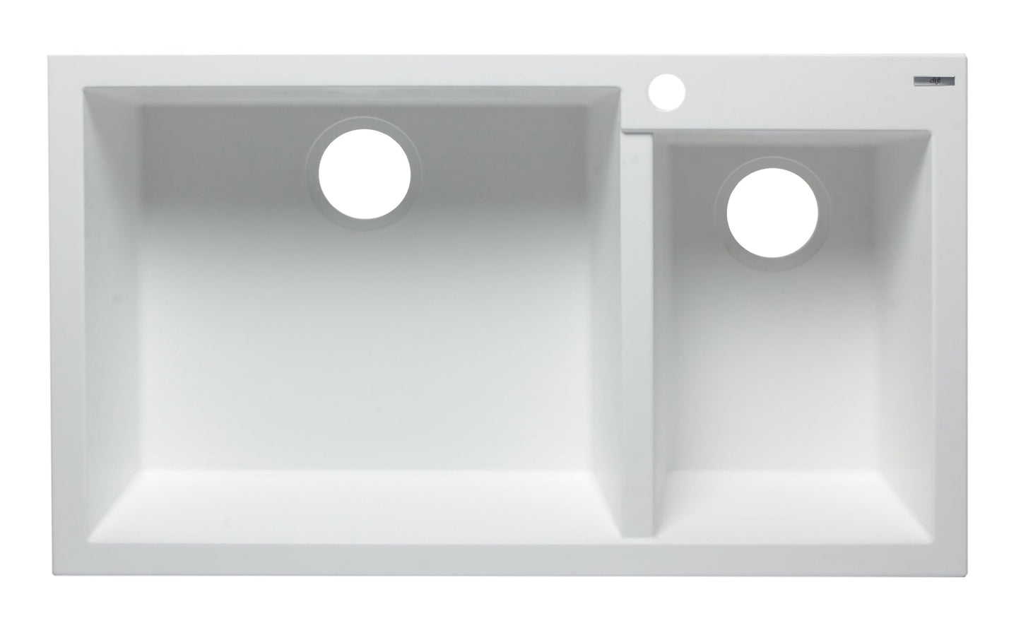 ALFI brand AB3319DI 34" Double Bowl Drop In Granite Composite Kitchen Sink