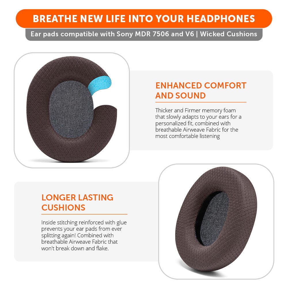 Replacement Earpads For Sony MDR 7506