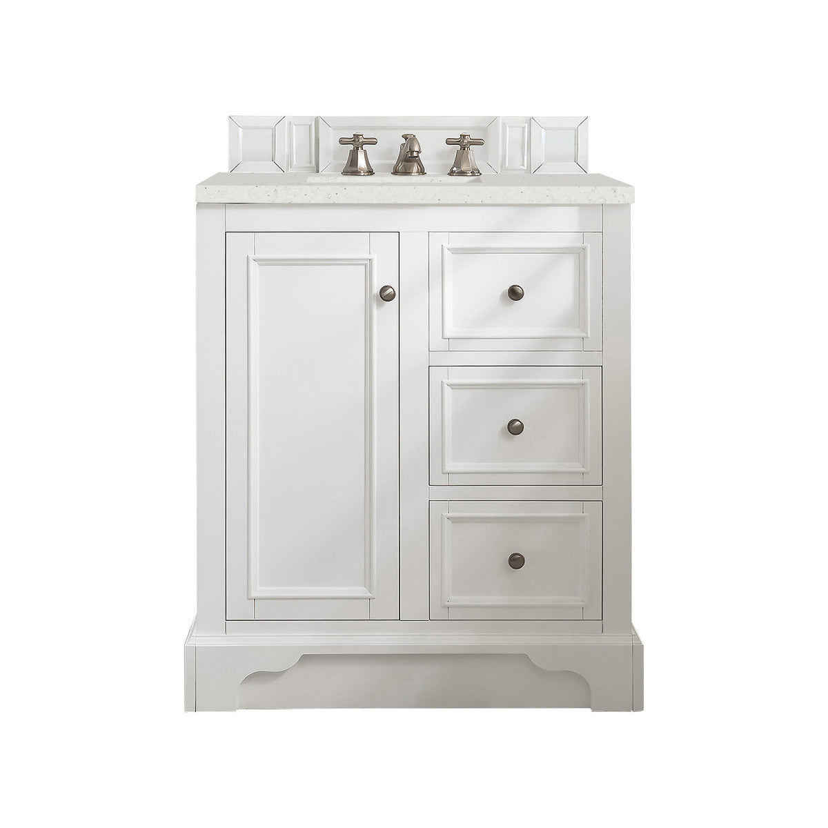 De Soto 30" Single Vanity Cabinet, Bright White