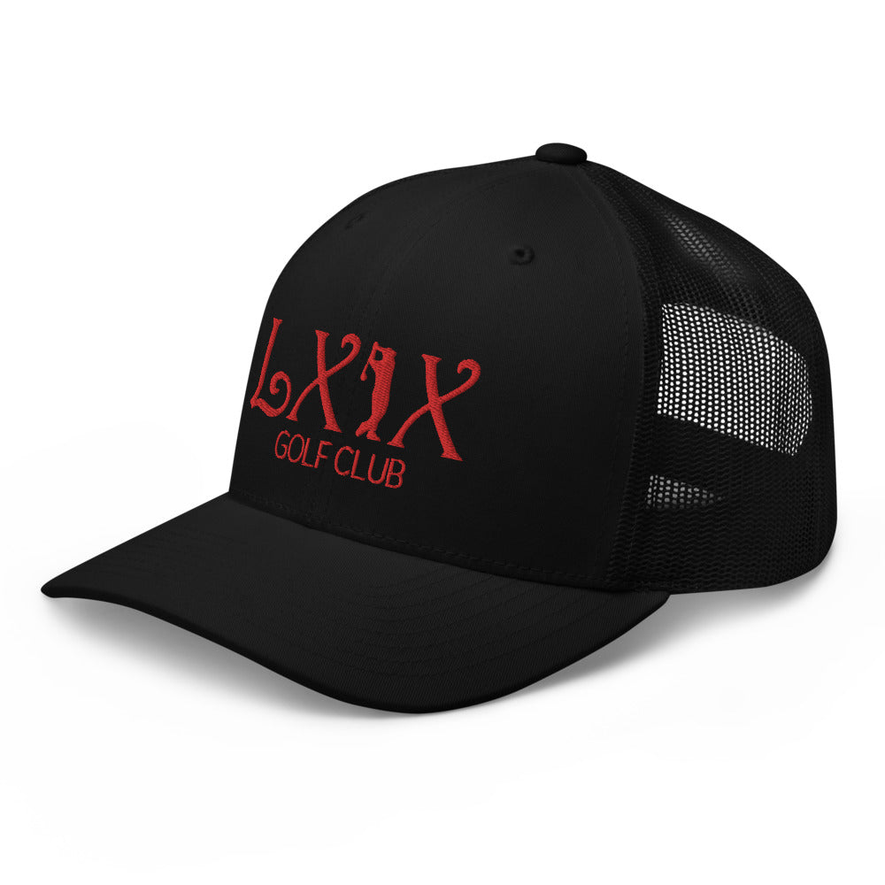 Curve Logo Trucker Cap - Red Logo