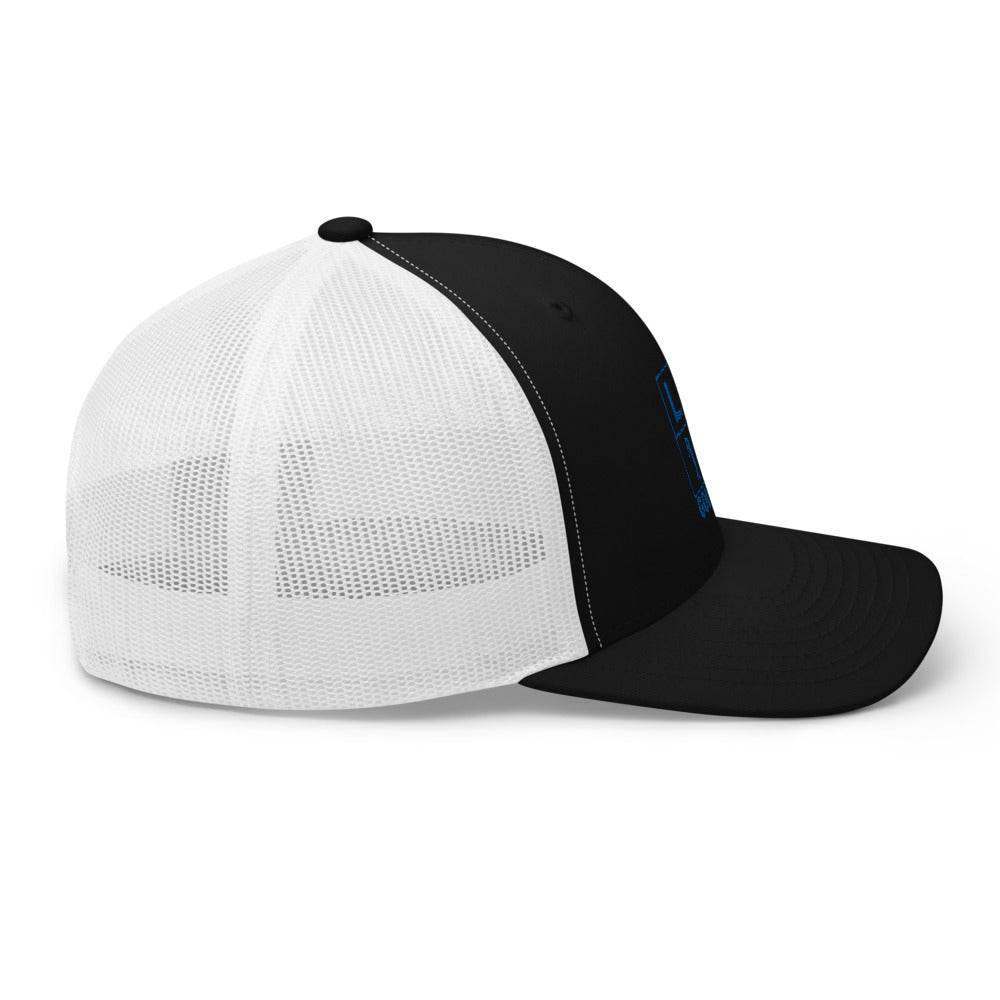 Four Box Logo Trucker Cap - Blue Logo