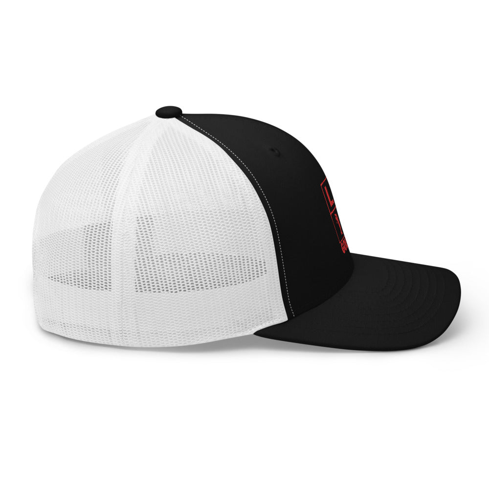Four Box Logo Trucker Cap - Red Logo