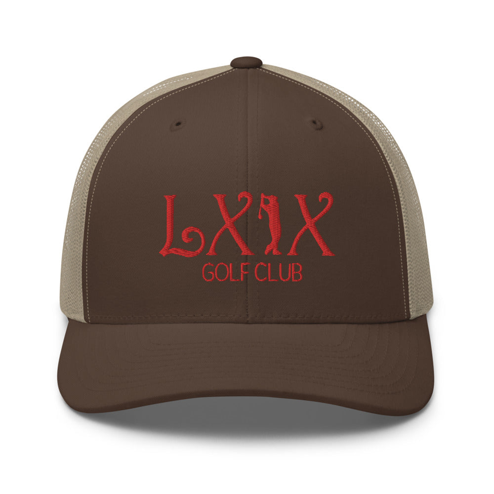 Curve Logo Trucker Cap - Red Logo