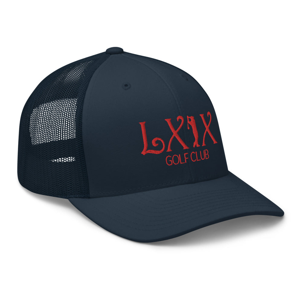 Curve Logo Trucker Cap - Red Logo