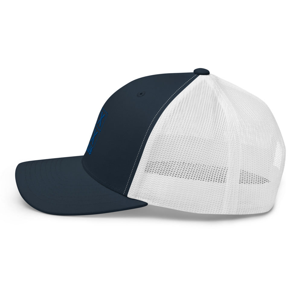 Four Box Logo Trucker Cap - Blue Logo