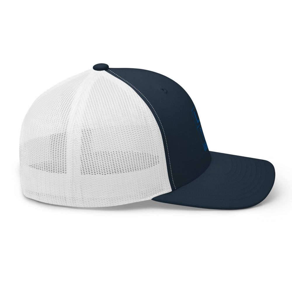 Four Box Logo Trucker Cap - Blue Logo