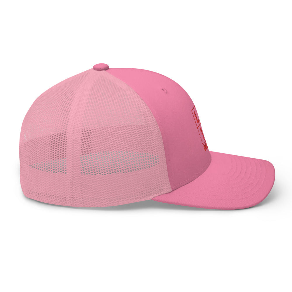Four Box Logo Trucker Cap - Red Logo