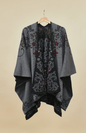 Reversible Alpaca Cape | Hand Embroidery | Shawl