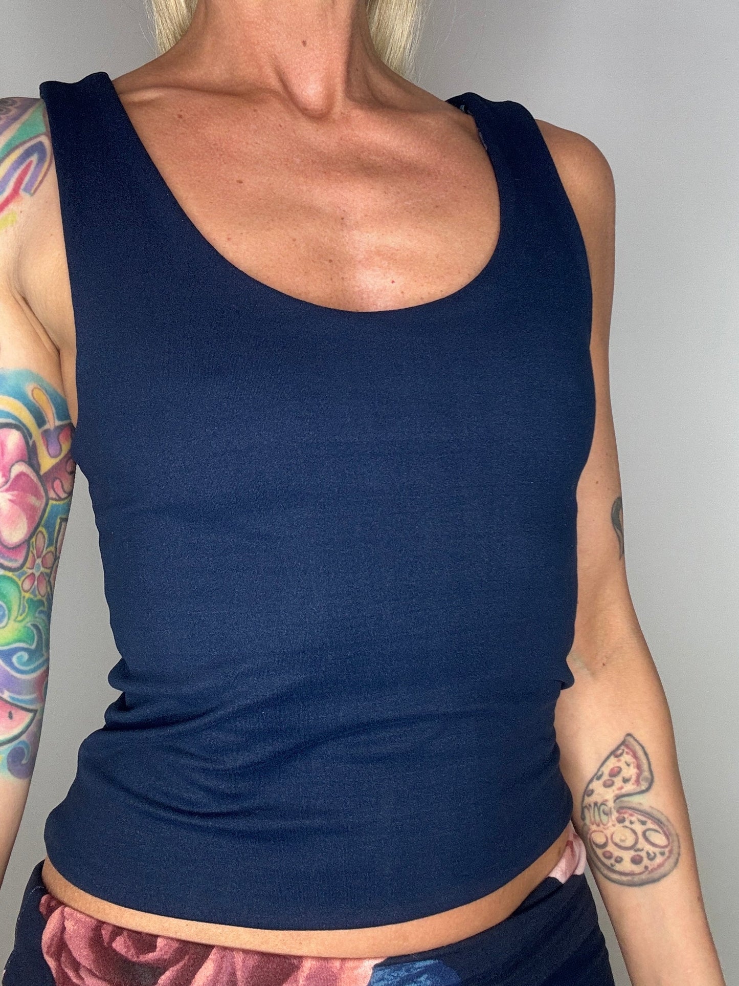 Bodycon Reversible Scoop Neck Tank Top