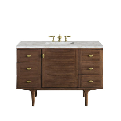 Amberly 48" Single Vanity Cabinet, Mid-Century Walnut