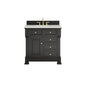 James Martin 547-V36 Brookfield 36” Single Vanity – Black Onyx / Honey Oak / Pearl Charcoal