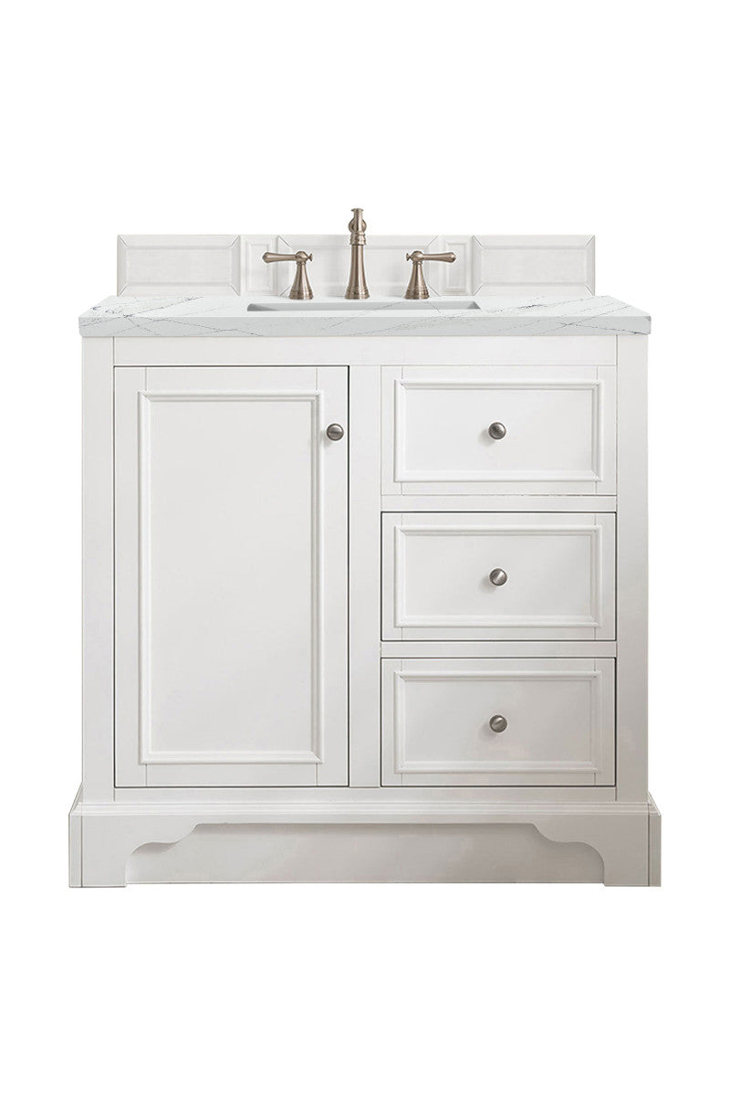 De Soto 36" Single Vanity Cabinet, Bright White