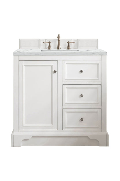 De Soto 36" Single Vanity Cabinet, Bright White