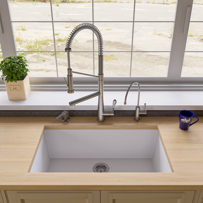 ALFI brand AB3322UM 33" Single Bowl Undermount Granite Composite Kitchen Sink