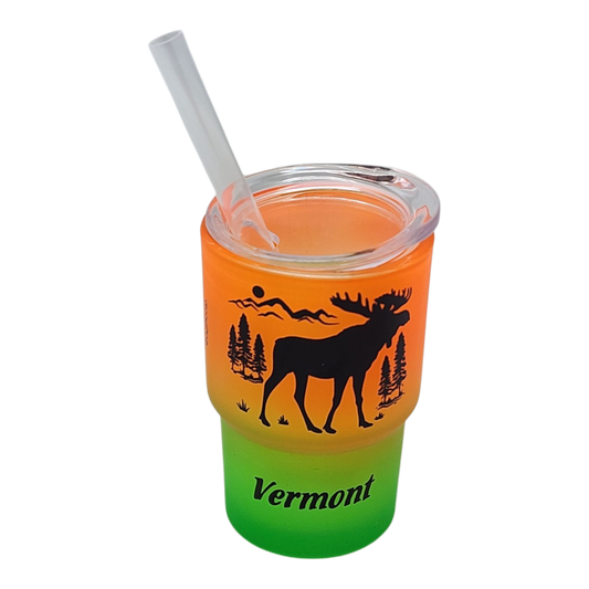 Vermont Glass Moose 2oz Shooter - Twilight Chill