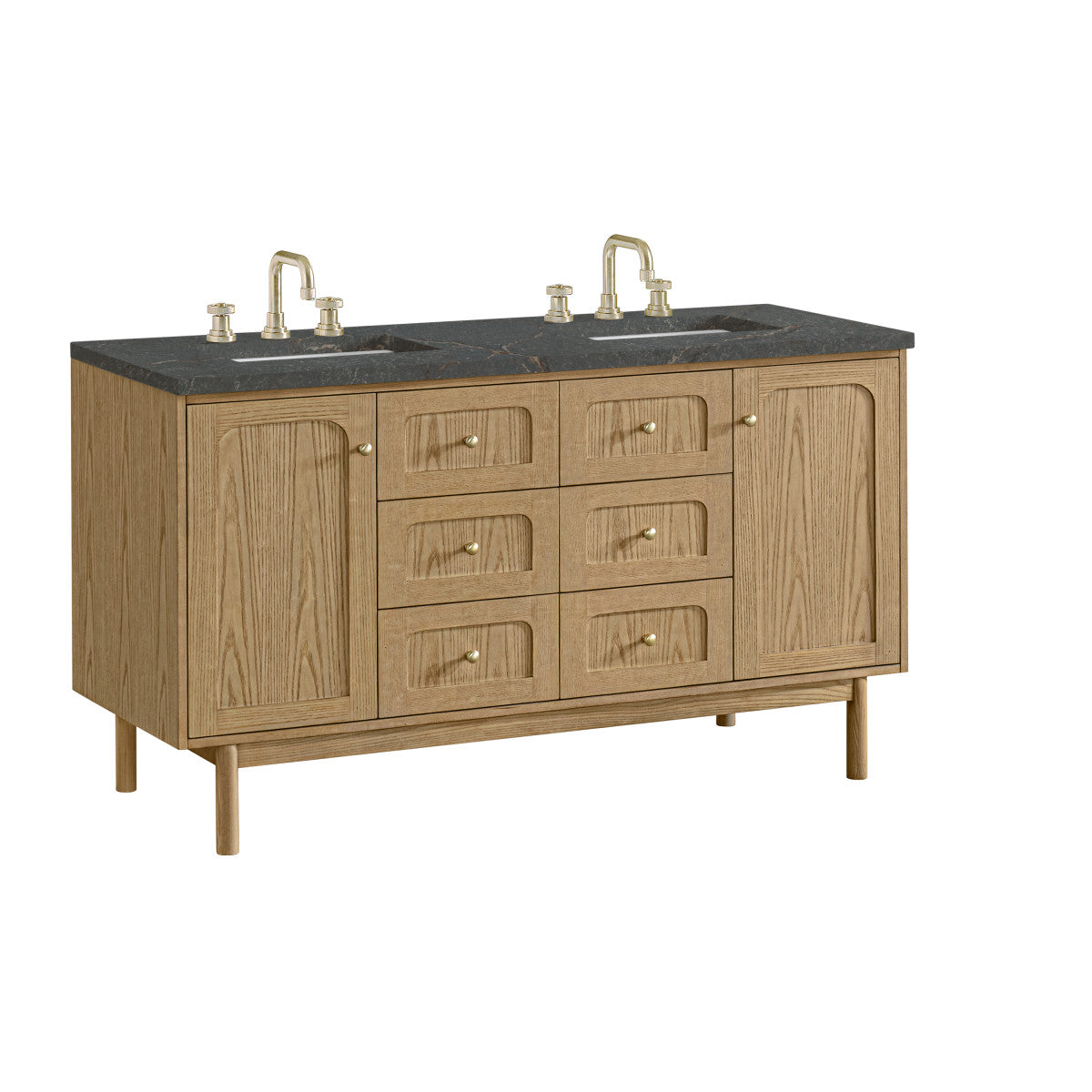 Laurent 60" Double Vanity, Light Natural Oak