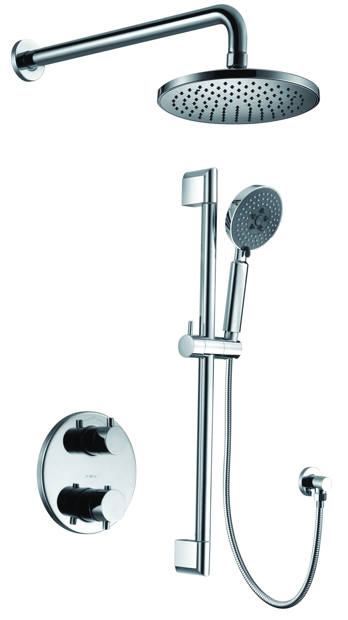 ALFI brand AB2545 Round Style 2 Way Thermostatic Shower Set