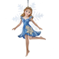 Blue Snowflake Fairy Ornament - Leg Raised